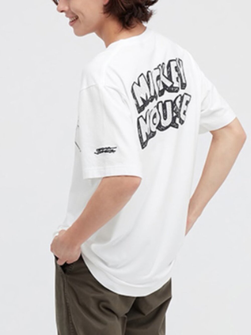 Uniqlo UT x Disney Joshua Vides Mickey Monochromatic T-Shirt 100% Cotton M
